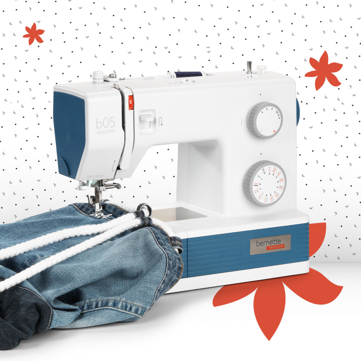 Housse De Protection Pour Machine à Coudre Bernina / Bernette - Dimensions 44x30x21 Cm - Rembourrée, Transport Facile